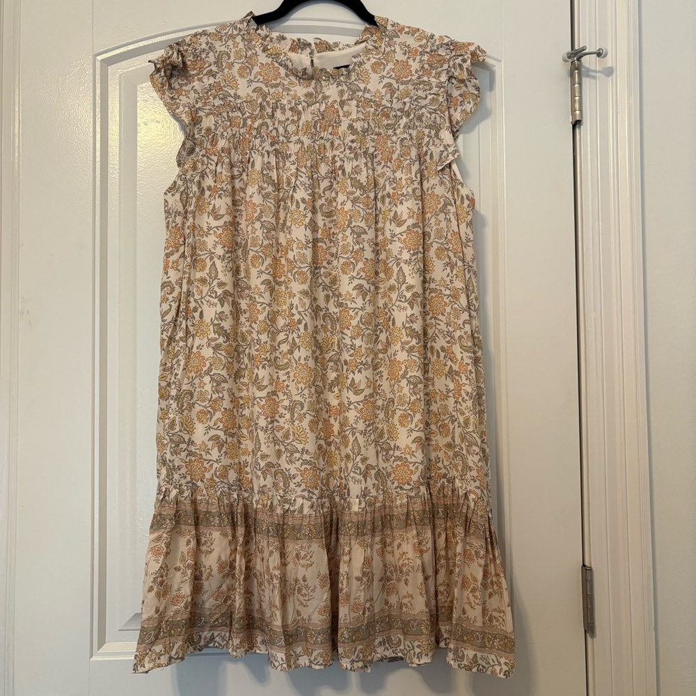 VICI Collection Dolls Babydoll Dress Pink Cream Green Floral Print Women's XL